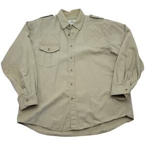 Boyt Harness Company Safari Shooting Shirt Quilted Shoulder Patch Men's Khaki XL